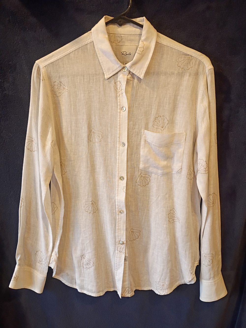 Rails Long Sleeve XS Linen Blend